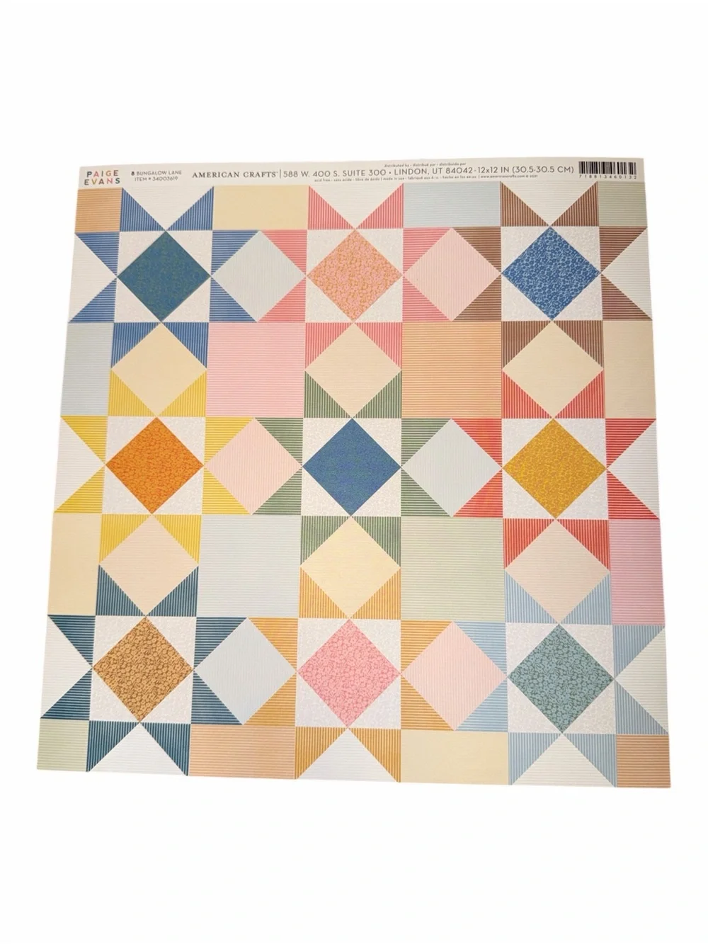⁠15 Sheet 12x12 Scrapbook Paper Bundle American Crafts Paige Evans Pebbles